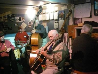 right to left ---Larry Dunlap,Duncan James,Dean Reilly,Bob Dominguez, Harvey Robb--Bay View Boat club, San Francisco