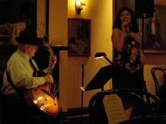 Duncan with Denise Fraga at the Rex Hotel, San Francisco