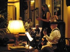 Duncan with Lorna K. at the Rex Hotel